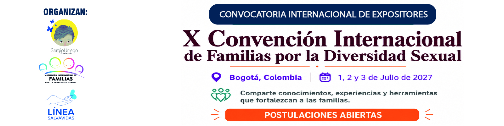 Convocatoria internacional de expositores para la X Convención Internacional de Familias por la Diversidad Sexual